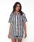 Camisa Linho Listrada Preto MH - comprar online