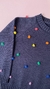 Suéter Pipoca Azul Noite Adulto - comprar online