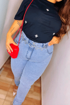 Calca Skinny Marmorizada com Lycra Plus Size - 2393000 na internet