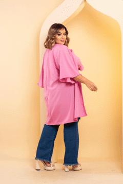 Kimono com Cropped Rosa - 2145 - comprar online