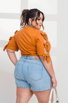 Short jeans curto strass termocolante GRAMMD - 2340000 - GRAMMD