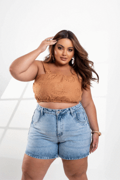 Kimono com cropped Mousse Bordado GRAMMD - 2369000 - loja online