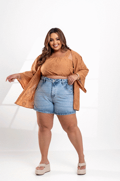 Imagem do Kimono com cropped Mousse Bordado GRAMMD - 2369000