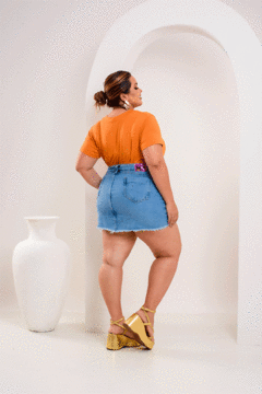Minissaia Blue Desfiada - 2206 - comprar online