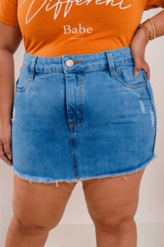 Minissaia Blue Desfiada - 2206 - GRAMMD