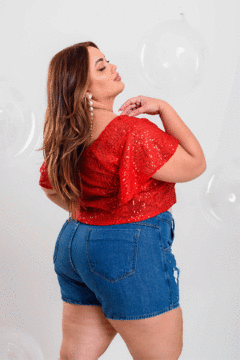 Short Jeans Stone Cristais GRAMMD - 2348000 - loja online