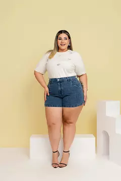 Short Marmorizado Despojado com Lycra GRAMMD - 2494000 - loja online