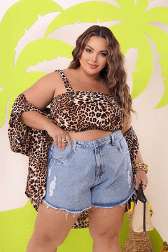 Kimono Com Croppep Animal Print GRAMMD - 2364000 - loja online