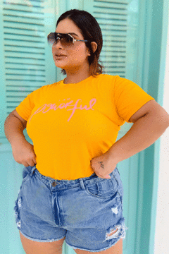 Tshirt Powerful Amarela - 2141 - comprar online