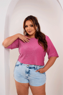 Tee Cropped Pink Lurex - 2175000