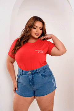 Tshirt Let`s go Girls - vermelha 2212