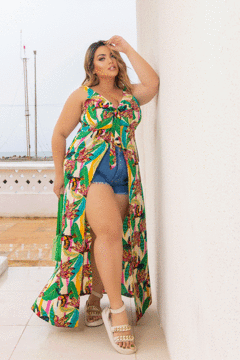 Túnica Longa Estampada - 2324000 - comprar online