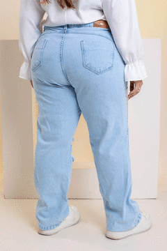 Calça Wide Leg Jeans Destroyed - GRAMMD 2305000 - loja online