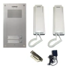 Kit Portero Commax 2 Timbres + 2 Tel Ss + Fuente + Cerradura