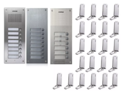 Kit Portero Eléctrico Commax 22 Departamentos Embutir