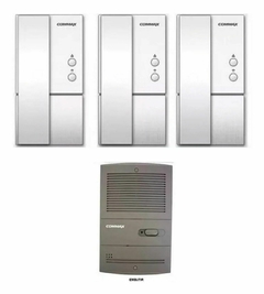 Kit Portero Electrico Commax Dp-la101 3 Telefonos Y Frente de Embutir