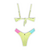 conjunto biquíni aloha [amarelo, verde-água e rosa] - loja online