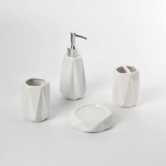 Juego de baño Prismas blanco
