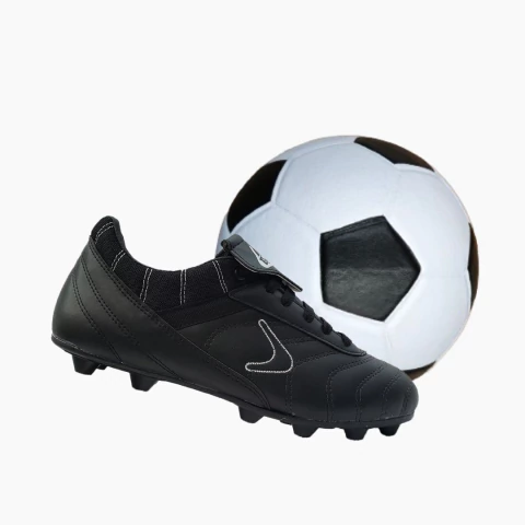 Combo Botines Futbol 11 + Pelota | Eternos - Negro - comprar online