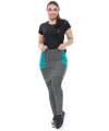 Calça Saia C/ Bolso (Cinza/Verde)