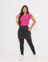 Conjunto Calça e Blusa Poliamida - Preto/Pink