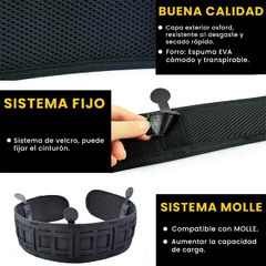 CINTURON TACTICO MOLLE CARGA CORTE LASER HEBILLA COBRA TMC en internet