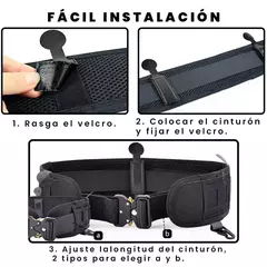 CINTURON TACTICO MOLLE CARGA CORTE LASER HEBILLA COBRA TMC - Tactical Supply