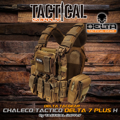 CHALECO TACTICO DELTA 7 PLUS DOBLE LIBERACION RAPIDA + MOCHILA HIDRATACION - Tactical Supply