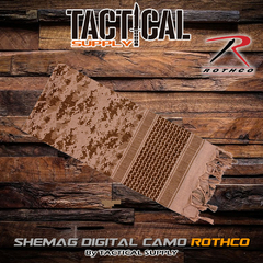 Shemagh ROTHCO Camo Digital Pañuelo Tactico Bufanda Premium Colores - Tactical Supply