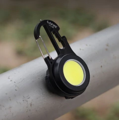 Imagen de MINI LINTERNA COB LLAVERO MINERO METALICO