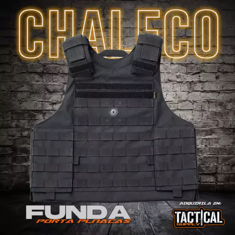 FUNDA CHALECO SISTEMA MOLLE PREMIUM PORTA PLACAS BALISTICAS