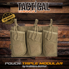 POUCH TRIPLE MODULAR ELITE M4 / AK / FAL CORDURA 1000D. MOLLE - comprar online