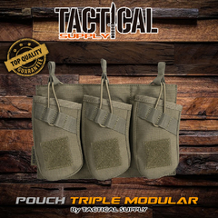 POUCH TRIPLE MODULAR ELITE M4 / AK / FAL CORDURA 1000D. MOLLE en internet