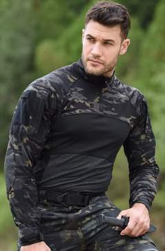 REMERA BAJO CHALECO TACTICA COMBAT FROG SUIT PREMIUM ELASTIZADA - Tactical Supply