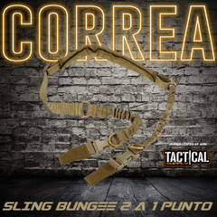 CORREA TACTICA AJUSTABLE BUNGEE 2 A 1 PUNTO