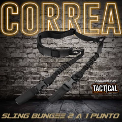 CORREA TACTICA AJUSTABLE BUNGEE 2 A 1 PUNTO - Tactical Supply