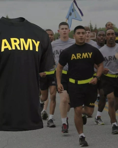 Remera ARMY negro y amarillo en internet
