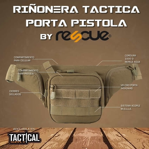 Riñonera tactica porta arma molle