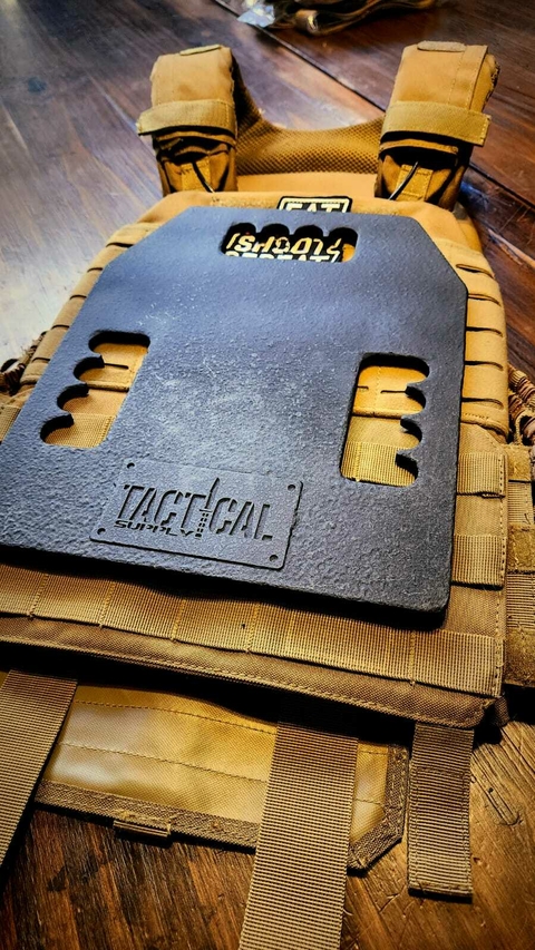 2 PLACAS DE PESO PARA CHALECO TACTICAL SUPPLY de 4kg. , color negro, para hacer ejercicio, trotar y entrenar