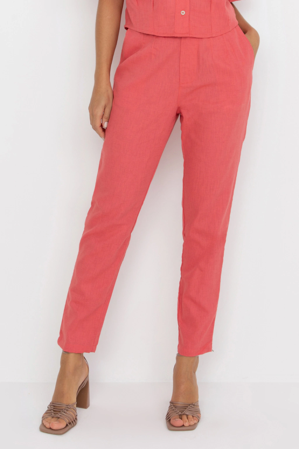 Calça Baggy Alfaiataria Vermelha
