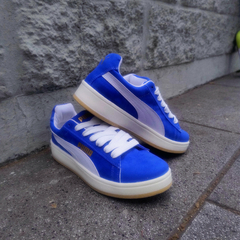 Zapatillas Puma Classic de Gamusa Azul