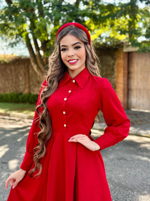 Vestido Midi Romântico Laura