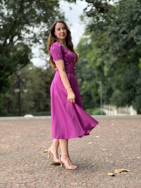 Vestido Viena Fúcsia - comprar online