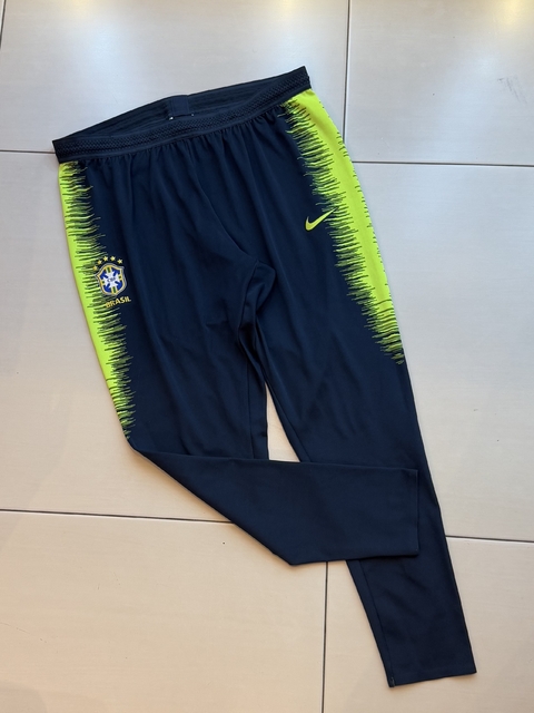 Calça Nike CBF Dri FIT 898643 Azul Marinho/Verde Lima - comprar online