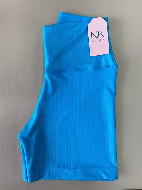 Short Duda Canelado Sky blue