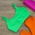 Top Alça Embutida Verde Neon