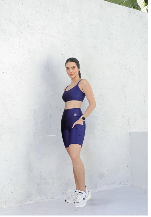 Short Glow com Bolso Azul Marinho
