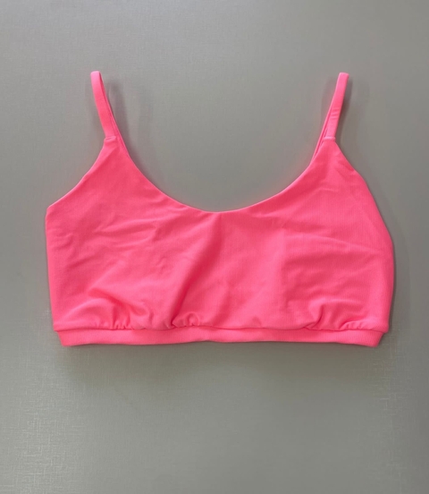 Tops Bia Canelado Rosa Zig Zag