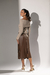 Blusa Tricô Gola Ombro a Ombro - Nude