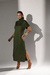 Vestido Tricô Midi Gola Alta | Verde - comprar online